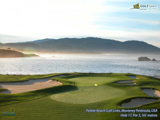 Golf course ocean mountains background - a golf course free wallpaper