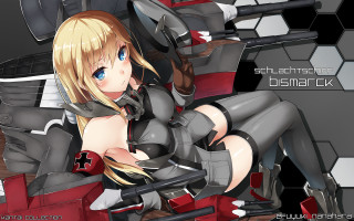 Futuristic woman sitting chair gun - her hand and a helmet free wallpaper