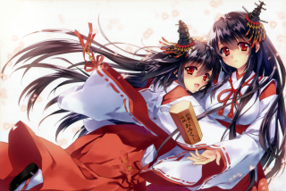 Anime characters hugging picture frame 2 - a picture frame free wallpaper