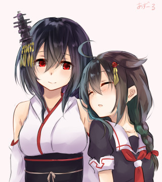 Anime girls long hair red 5 - red eye free wallpaper