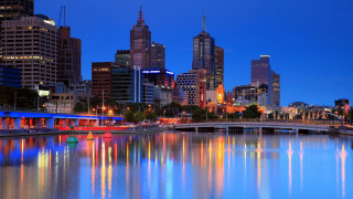 Tokyo night cityscape bridge river - the water and a boat free wallpaper