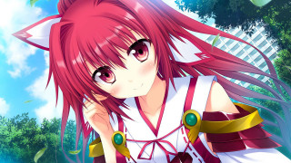 Pink hair girl portrait japanese - tie free wallpaper