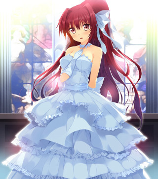 Woman blue dress window long - a blue dress free wallpaper