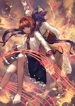 Anime couple sitting stars fireworks - aimitsu free wallpaper