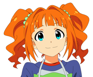 Girl orange hair green apron - her shoulder free wallpaper