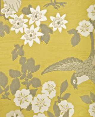 Yellow white floral wallpaper birds - free bird wallpaper