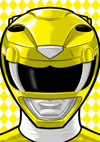 Yellow helmet checkered background pop - image free wallpaper