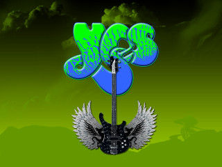 Guitar wings microphone green background - david gilmour blythe free wallpaper
