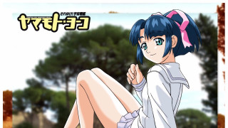 Blue hair girl sitting school - blue hair free wallpaper