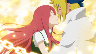 Anime couple kissing bright lights - official free wallpaper for desktop