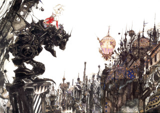 City giant robot carnival painting - a painting of a city free wallpaper