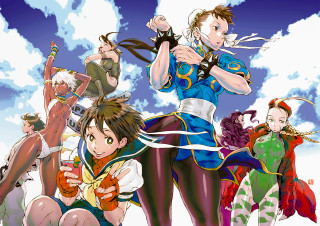 Anime characters cloudy day sky - akihiko yoshida free wallpaper