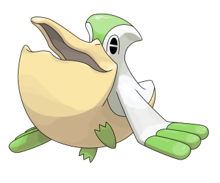 Cartoon bird large beak green - a large beak free wallpaper