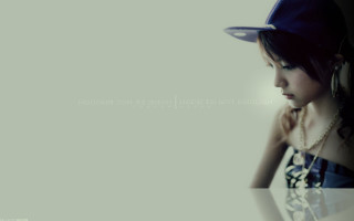 Girl hat necklace laptop white - bian shoumin free wallpaper