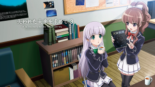 Anime girls room books camera - official art free wallpaper for desktop