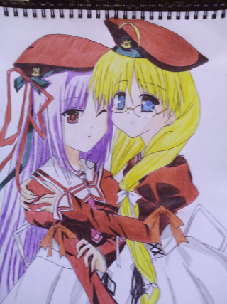 Anime characters long blonde hair 3 - a red hat free wallpaper