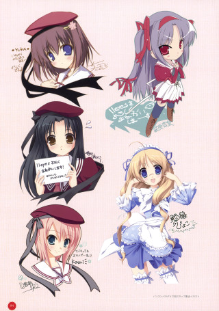 Anime girls hats dresses group 5 - hat free wallpaper