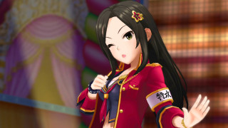 Red uniform hologram green eyes - the side of her face free wallpaper