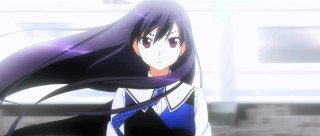 Girl long hair blue shirt 13 - a white wall free wallpaper