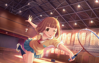 Girl playing tennis large room - hint of yayoi kasuma free wallpaper