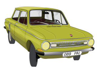 Yellow car brown roof classic - classic free wallpaper
