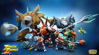 Animated characters blue background group - animated character free wallpaper