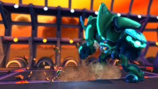 Robot attack stadium lights battle - a robot free wallpaper