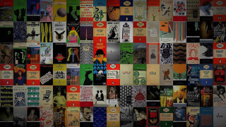 Book magazine collage black background - surrealist free wallpaper