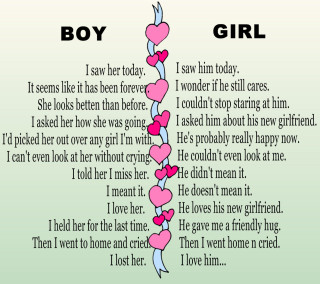 Poem hearts boy and girl - neoromanticism free wallpaper