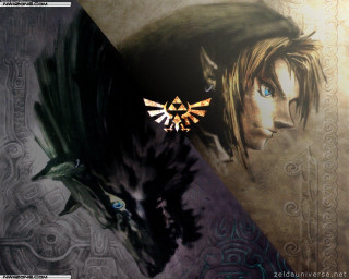 Link man woman blue eyes - their forehead free wallpaper