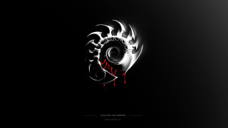 Black background red white swirl - a white swirl free wallpaper
