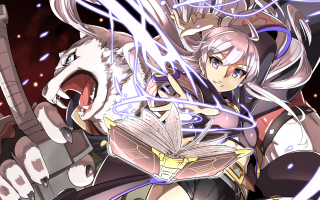 Woman sword book demon background 2 - sots art free wallpaper