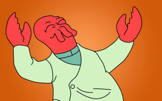 Cartoon man hands up head - neodada free wallpaper