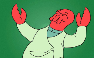 Cartoon character red hand up - dada free wallpaper