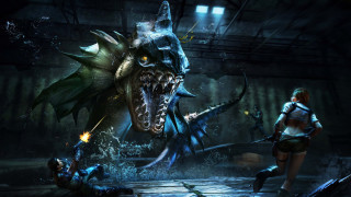 Woman monster dark room fire - lostfish free wallpaper