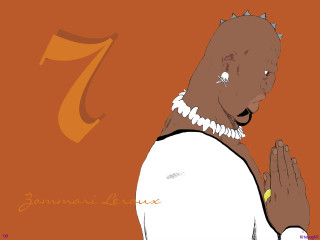 Cartoon man crown prayer hands - a number seven free wallpaper