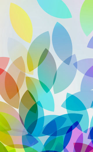 Colorful leaves sky background clouds - surreal design free wallpaper