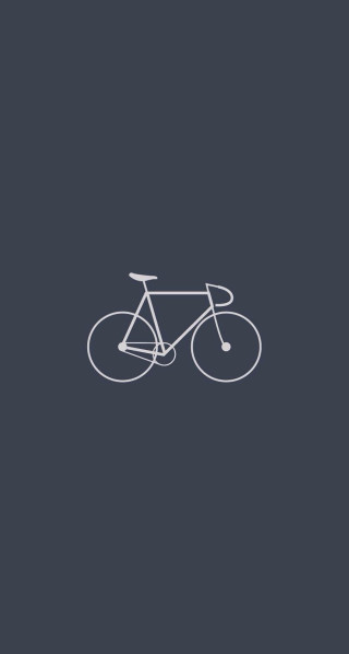 Bicycle minimalistic white outline dark - the front of the bike free wallpaper