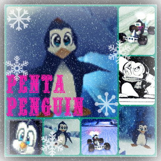 Penguin hat scarf snow snowflakes - the snow free wallpaper