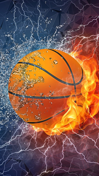 Basketball air water splashing lightning - water free wallpaper