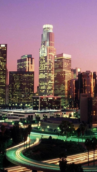 City skyline night tall buildings 19 - free city wallpaper