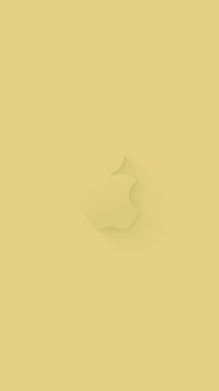 Yellow apple logo yellow background - a minimalist painting free wallpaper