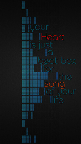 Heart beatbox song life poster - analytical art free wallpaper