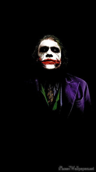 Joker costume black background mask - his face free wallpaper
