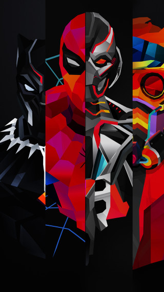 Red suit helmet man gun - his hand free wallpaper