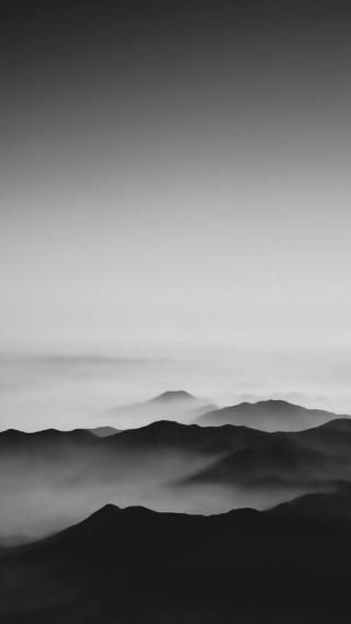 Mountain range fog plane flying - over the top free wallpaper