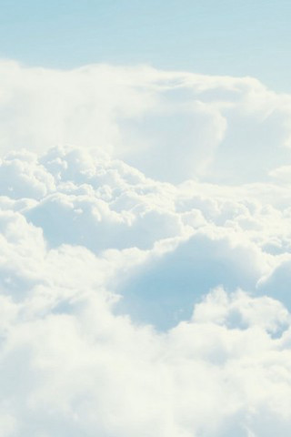 Plane flying high clouds blue 2 - a blue sky background free wallpaper
