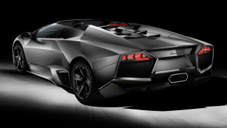 Black sports car red tail 4 - the rear end of the car free wallpaper