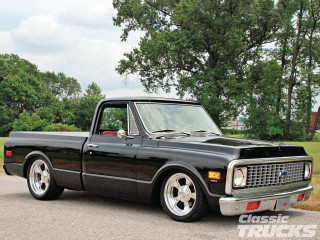 Black truck parked road tree - the side of a road next free wallpaper
