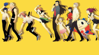 People yellow background cartoon character - serial free wallpaper